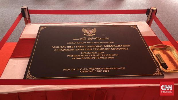 Fasilitas riset yang dibangun Badan Riset dan Inovasi Nasional (BRIN), Animalium di Cibinong, Jawa Barat akan diresmikan oleh Presiden Kelima, Megawati Soekarnoputri.