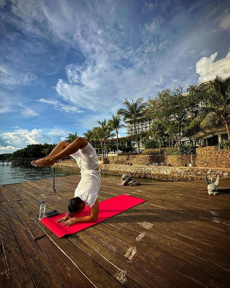 Anjasmara saat yoga