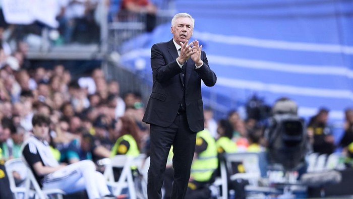 Real Madrid Head Coach of Carlo Ancelotti during a match between Real Madrid v Athletic Club as part of LaLiga in Madrid, Spain, on June 4, 2023. (Photo by Alvaro Medranda/NurPhoto)NO USE FRANCE