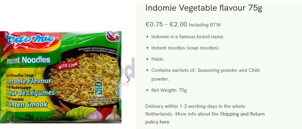 Harga Indomie di Belanda/Foto: asian grocery Harga Indomie di Belanda