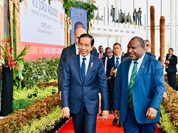 Jokowi Bertemu Empat Mata dengan PM Papua Nugini di APEC Haus
