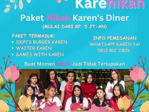 Karens Diner Tawarkan Paket Wedding Mulai Rp 5 Jutaan