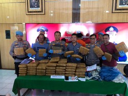 2 Pria Dibekuk Polisi di Pariaman saat Bawa 77 Kg Ganja Kering