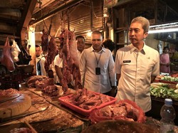 Wakil Walkot Bogor Cek Pasar Usai Ada Temuan Cacing Hati dari Sapi Kurban