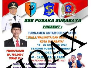 Poster Turnamen Sepakbola Antar-SSB Piala Wali Kota Surabaya Hoaks! Poster Turnamen Sepakbola Antar-SSB Piala Wali Kota Surabaya Hoaks!