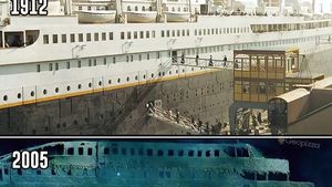 Perbandingan Titanic Sebelum Tenggelam dan Sesudah Jadi Bangkai