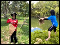 Wanita Cantik Ini Jago Tangkap Durian, Hanya Pakai Karung!