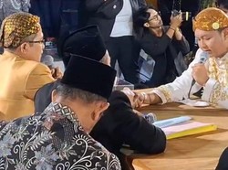 Selebrasi Siuuu Denny Caknan Tandai Sahnya Ijab Kabul dengan Bella Bonita