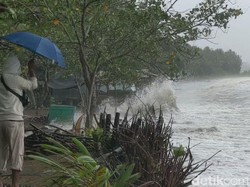 Gelombang Tinggi Sapu Pesisir Selatan Trenggalek, Nelayan Tak Melaut