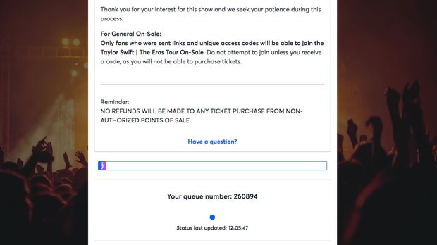 General sale konser Taylor Swift di Singapura.