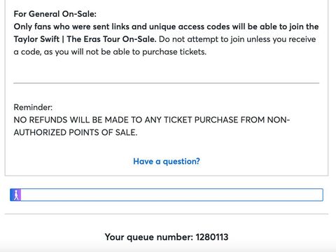 General sale konser Taylor Swift di Singapura.