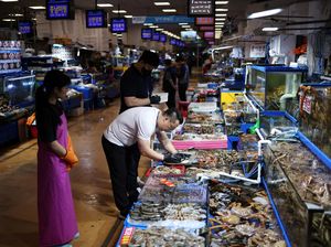 Makanan Laut di Pasar Ikan Korsel Dicek, Waspada Radiasi