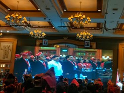 Prabowo Hadiri Rakernas Marga Simbolon, Duduk Bareng Effendi Simbolon