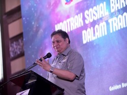 Di Kongres KSBSI, Airlangga Bicara Tantangan Turunnya Pasar Tenaga Kerja