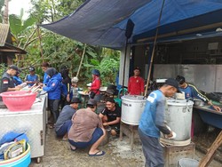 Pangandaran Terendam Banjir, Tagana Dirikan Dapur Umum