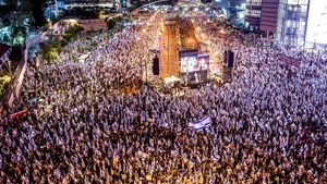 Demo Terbesar di Tel Aviv, Memprotes Benjamin Netanyahu