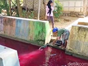 Heboh Air Selokan di Pamekasan Mendadak Berwarna Merah Darah Heboh Air Selokan di Pamekasan Mendadak Berwarna Merah Darah