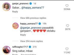 Ganjar Pranowo Beri Pesan ke Happy Asmara: Sabar...