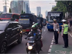Lalin Gatsu Arah Slipi Padat Pagi Ini