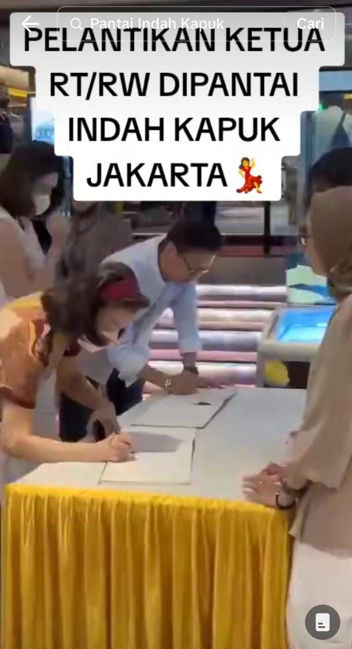 Pelantikan ketua RW di PIK, Jakarta yang viral