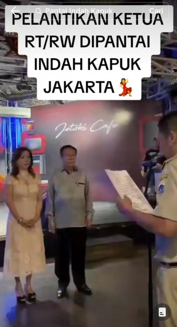 Pelantikan ketua RW di PIK, Jakarta yang viral