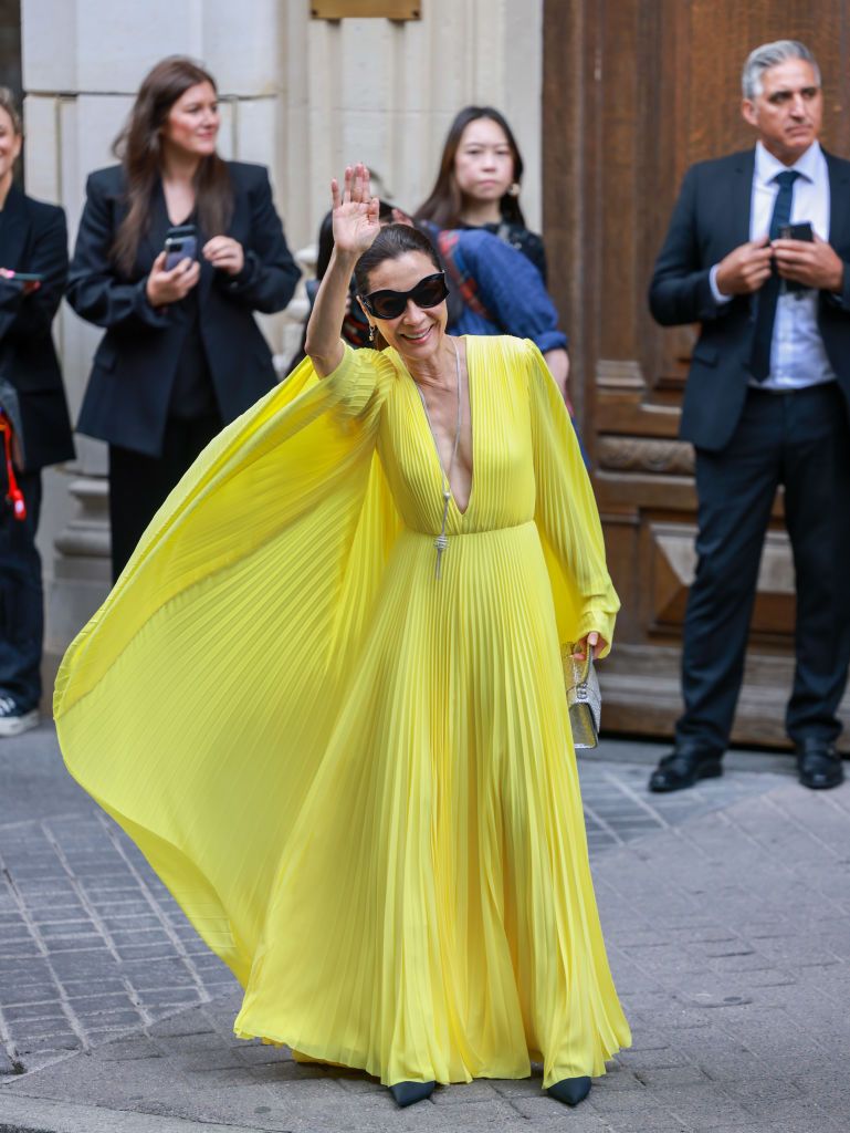 PARIS, FRANCE - JULY 05: Michelle Yeoh attends the Balenciaga Haute Couture Fall/Winter 2023/2024 show as part of Paris Fashion Week on July 05, 2023 in Paris, France. (Photo by Arnold Jerocki/Getty Images)