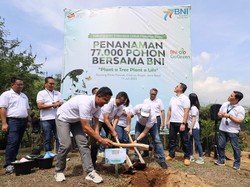 Rangkaian HUT Ke-77, BNI Tanam 77 Ribu Pohon di Bogor