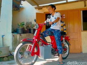 Modal Rp 15 Juta, Warga Klaten Sulap Pitung Jadi Motor Listrik