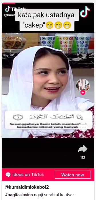 Momen Nagita Slavina baca surat Al Kausar