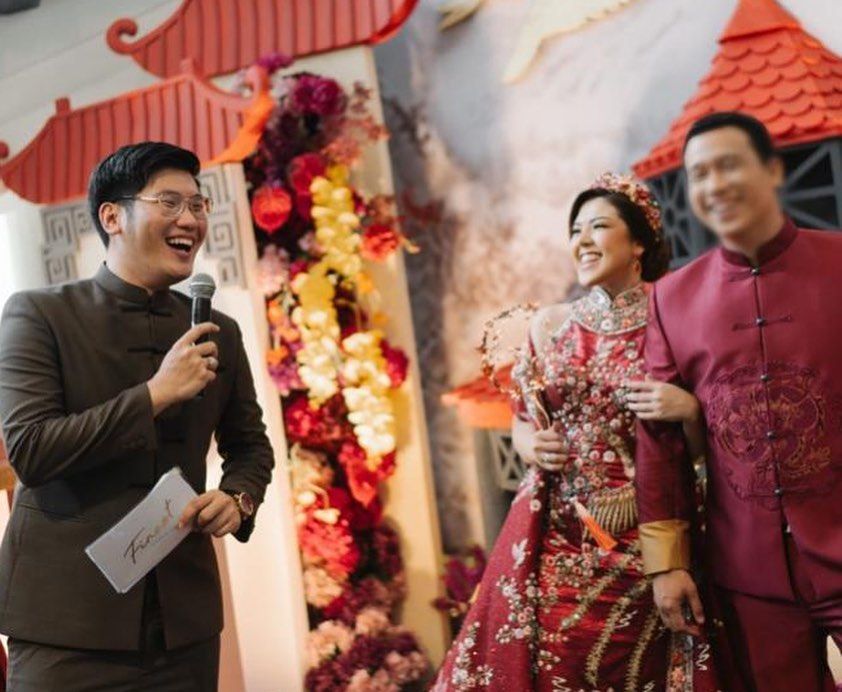 Acara sangjit Tina Toon dan calon suami