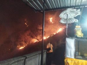 25 Hektare Lahan di Desa Pemuteran Terbakar