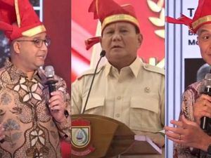 Momen Ganjar, Anies, Prabowo Pakai Passapu, Topi Merah Khas Sultan Hasanuddin Momen Ganjar, Anies, Prabowo Pakai Passapu, Topi Merah Khas Sultan Hasanuddin
