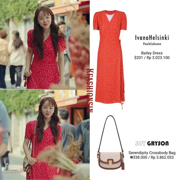 Foto OOTD Shin Hye Sun dalam salah satu adegan di drakor See You in My 19th Life.