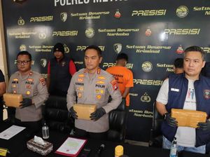 Polres Jakbar Tangkap 2 Kurir Pembawa 92 Kg Ganja di Rest Area Tol Merak