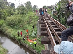 Pria Misterius Tewas Tertabrak Kereta Api di Tasikmalaya