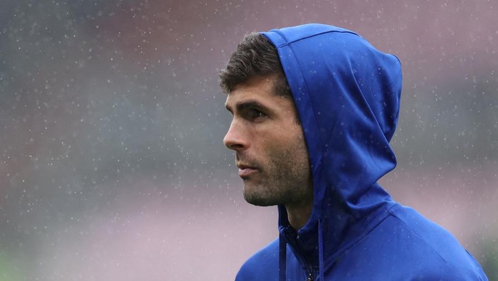FILE PHOTO: Soccer Football - Premier League - AFC Bournemouth v Chelsea - Vitality Stadium, Bournemouth, Britain - May 6, 2023 Chelseas Christian Pulisic on the pitch before the match REUTERS/Ian Walton EDITORIAL USE ONLY. No use with unauthorized audio, video, data, fixture lists, club/league logos or live services. Online in-match use limited to 75 images, no video emulation. No use in betting, games or single club /league/player publications.  Please contact your account representative for further details./File Photo