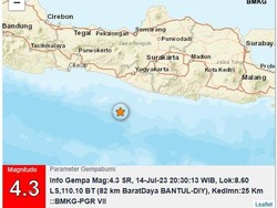 Gempa M 4,3 Guncang Bantul