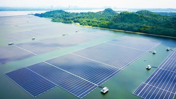 Penampakan 63 Lapangan Bola yang Dibangun Singapura di Atas Danau