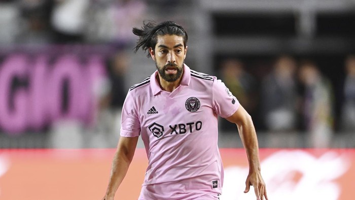Inter Miamis Rodolfo Pizarro during an MLS soccer match, Saturday, March 4, 2023, in Fort Lauderdale, Fla. (AP Photo/Doug Murray)