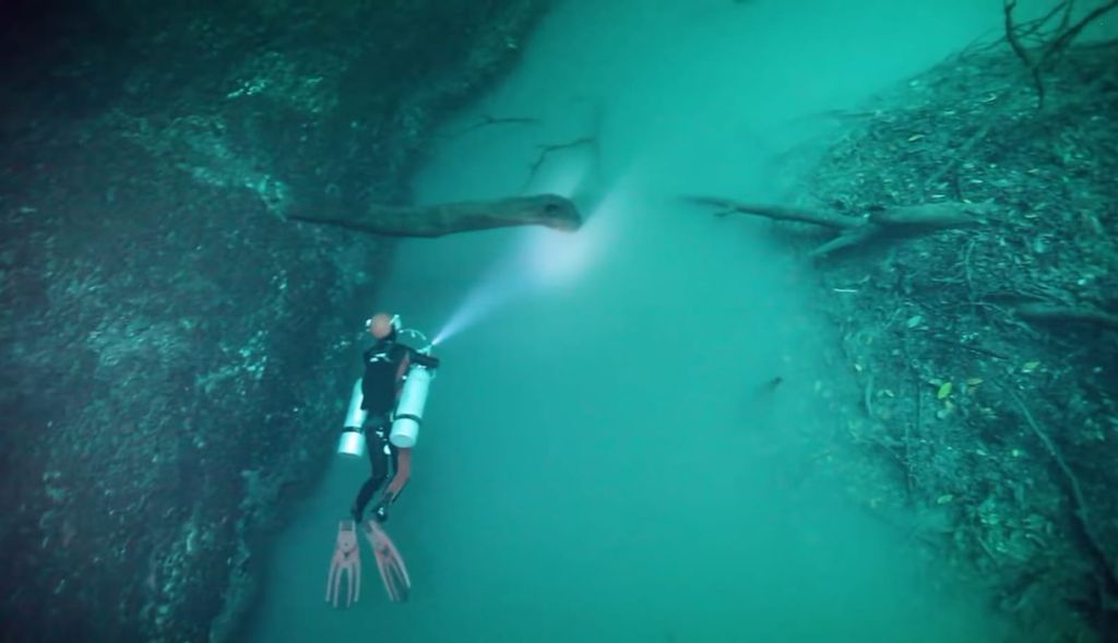 River under the sea Cenote Angelita