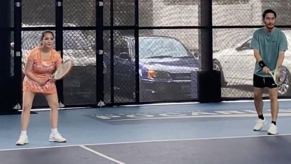 7 Momen Nagita Slavina dan Jeje Latihan Tenis Bareng, Dijuluki Si Duo Sabar