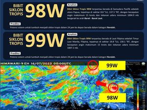BMKG Analisis Bibit Siklon Tropis 98W dan 99W, Ini Dampaknya di Wilayah RI