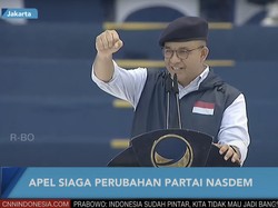 Anies Sapa Partai Golkar Sebagai Sahabat di Acara Apel Partai NasDem