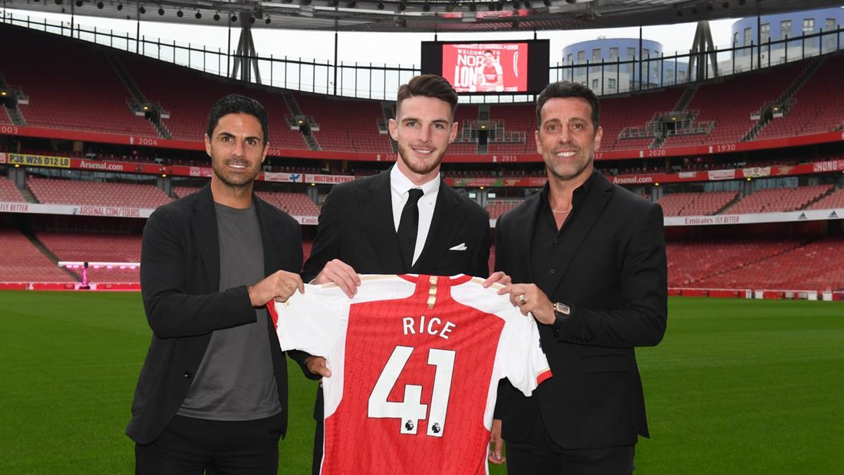 Declan Rice memang sosok yang dicari Arsenal (Twitter @Arsenal)