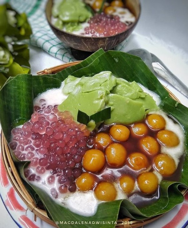 Hidangan bubur pitunrupa/foto:instagram/@magdalenadwisinta Hidangan bubur pitunrupa.