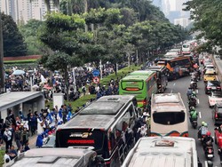 Apel Siaga Perubahan NasDem di GBK Usai, Lalin Jl Sudirman Macet