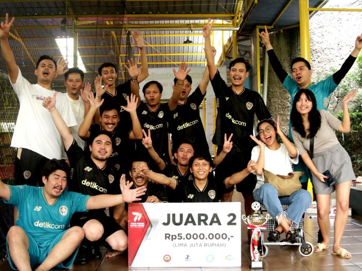 Detikcom runner-up Turnamen Futsal Antarmedia dan Pejuang Damai 2023 (Istimewa)