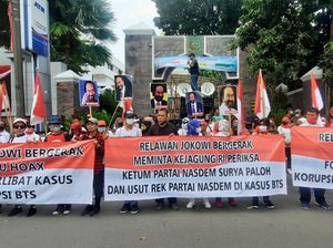 Aksi Damai Desak Tuntaskan Korupsi BTS di Kejagung