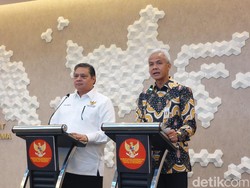 Ganjar Temui Airlangga di Lapangan Banteng Bahas Proyek Rp 258 T