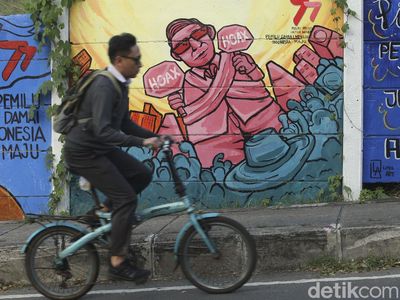 Mural Pemilu Anti Hoax dan Politik Uang Mejeng di Depok